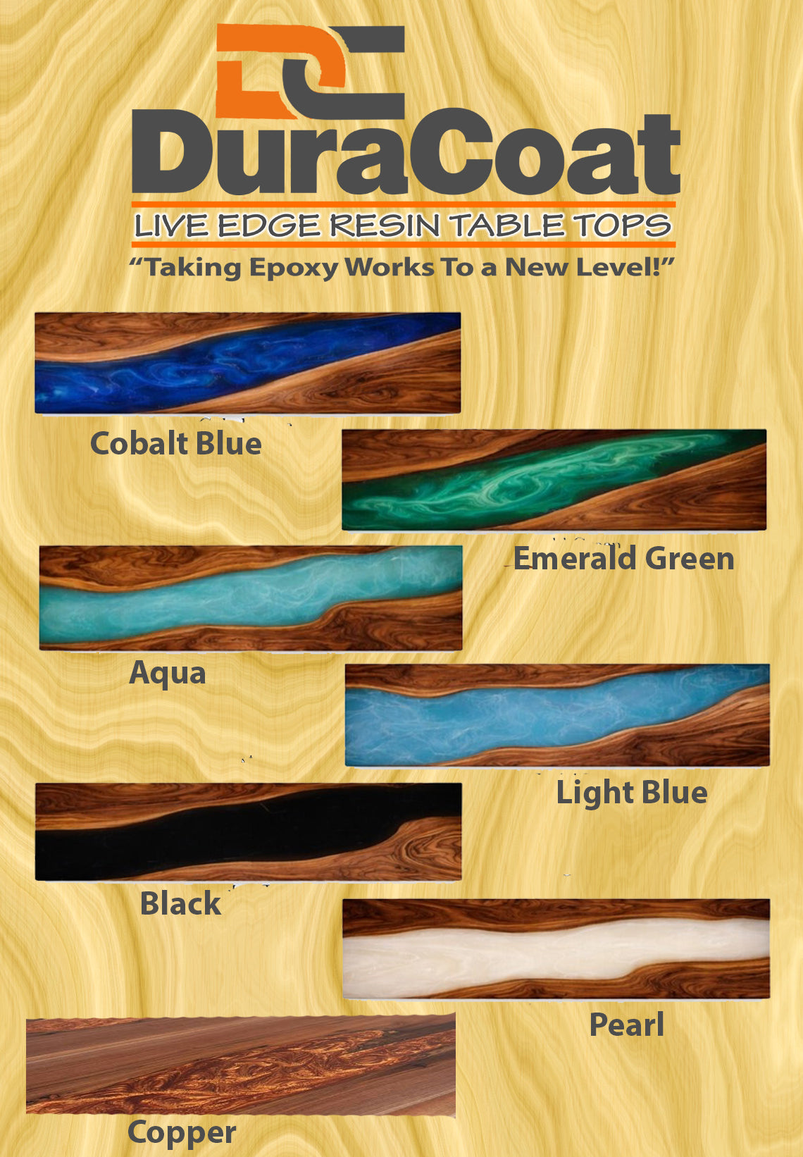 DuraCoat Live Edge River Table Tops