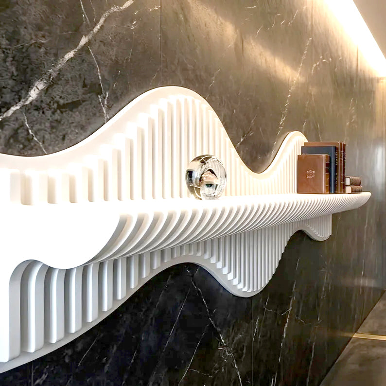 Wooden Wave Wall Shelf