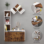 Floating Workstation & Shelf Unit