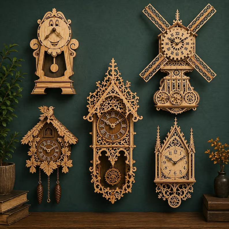 The Artisan Pendulum Wall Clock Series (15 Styles)