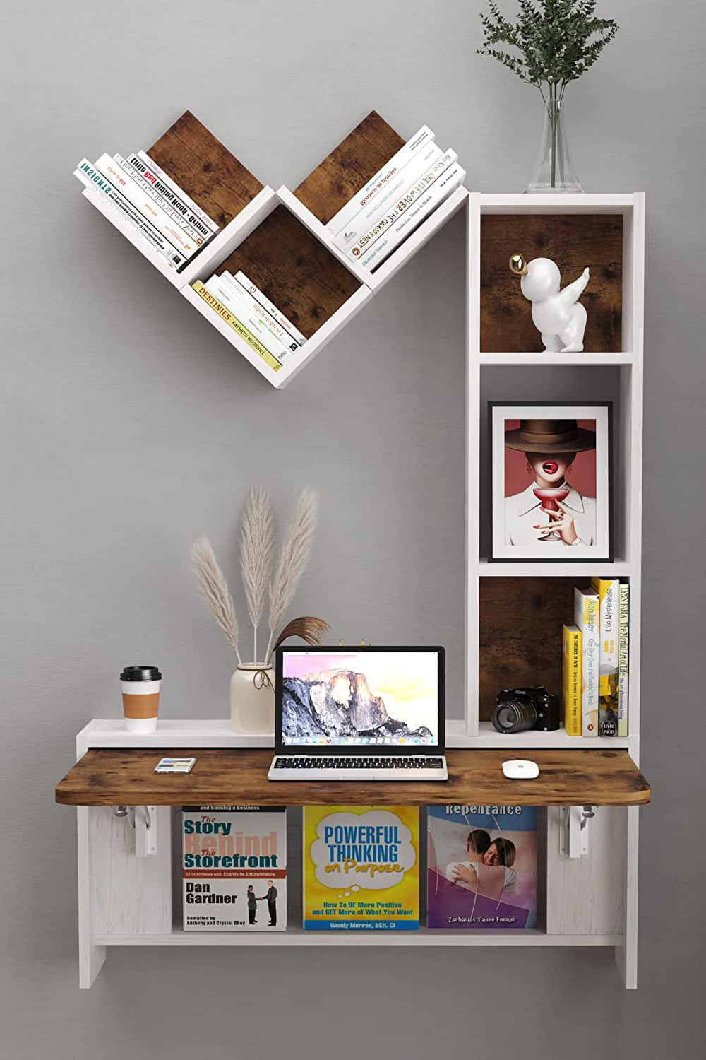 Floating Workstation & Shelf Unit