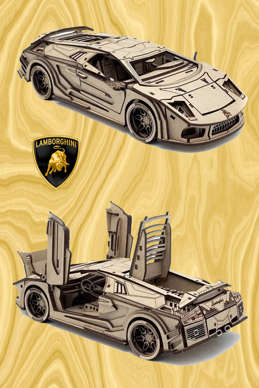 Lamborghini - 3D Wood Puzzle