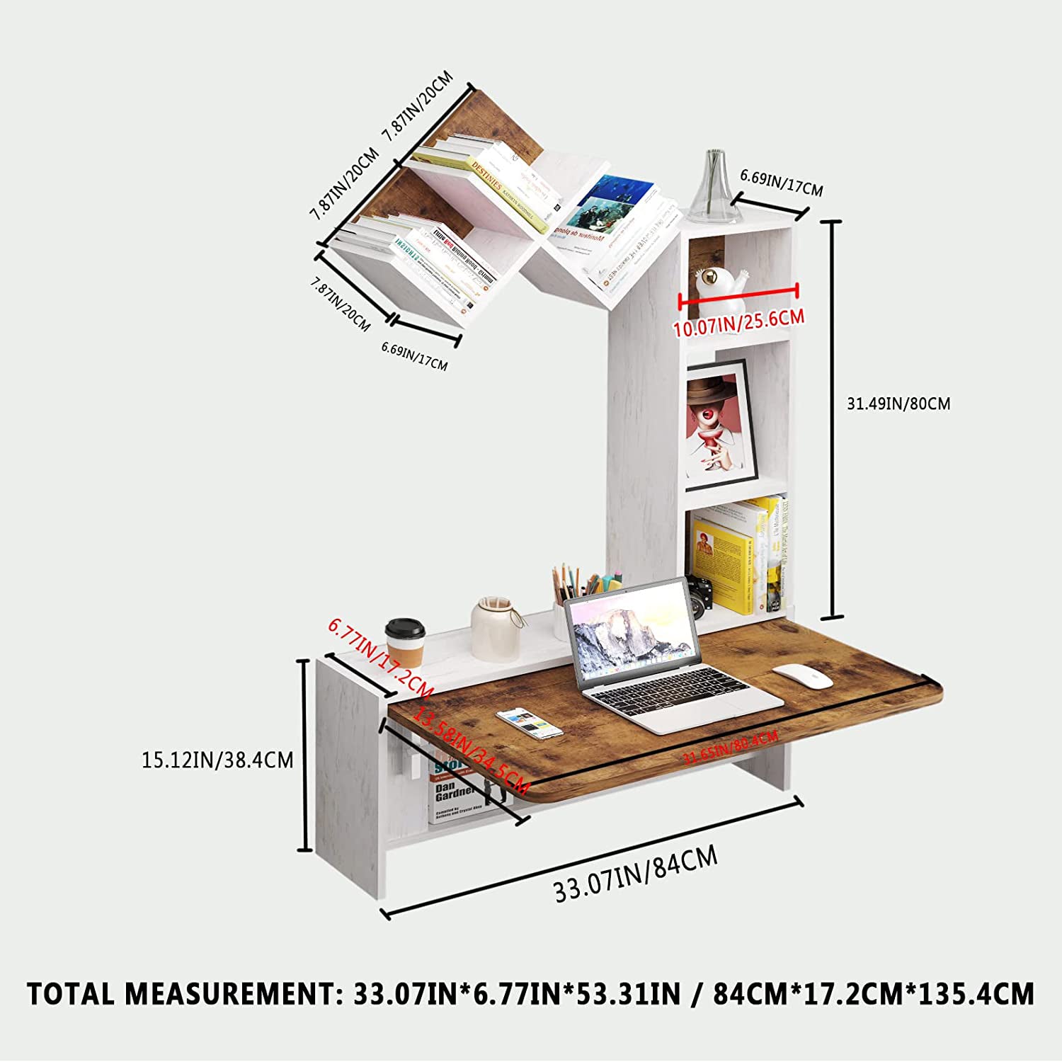 Floating Workstation & Shelf Unit