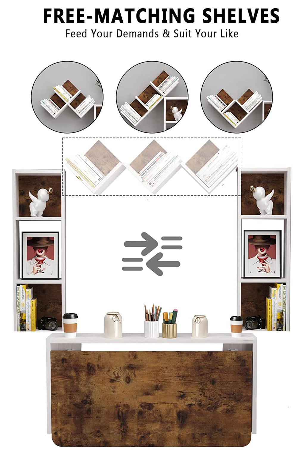Floating Workstation & Shelf Unit