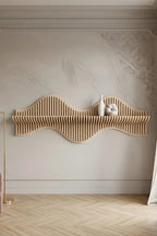 Wooden Wave Wall Shelf