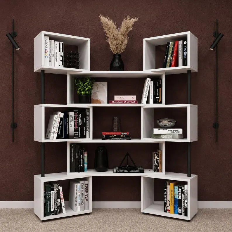 Rotating Adjustable Book Shelves