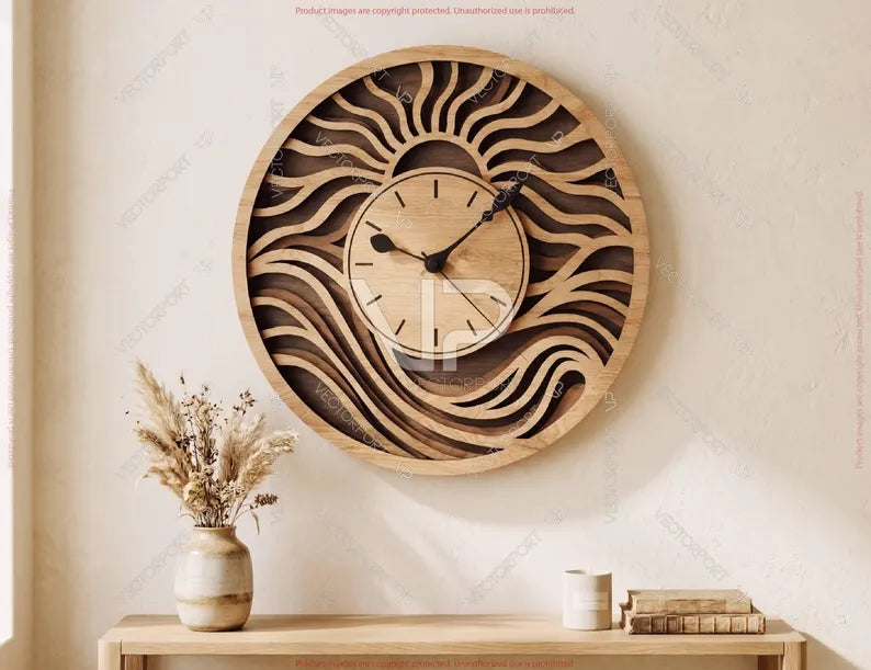 Wild Wood Wall Clock