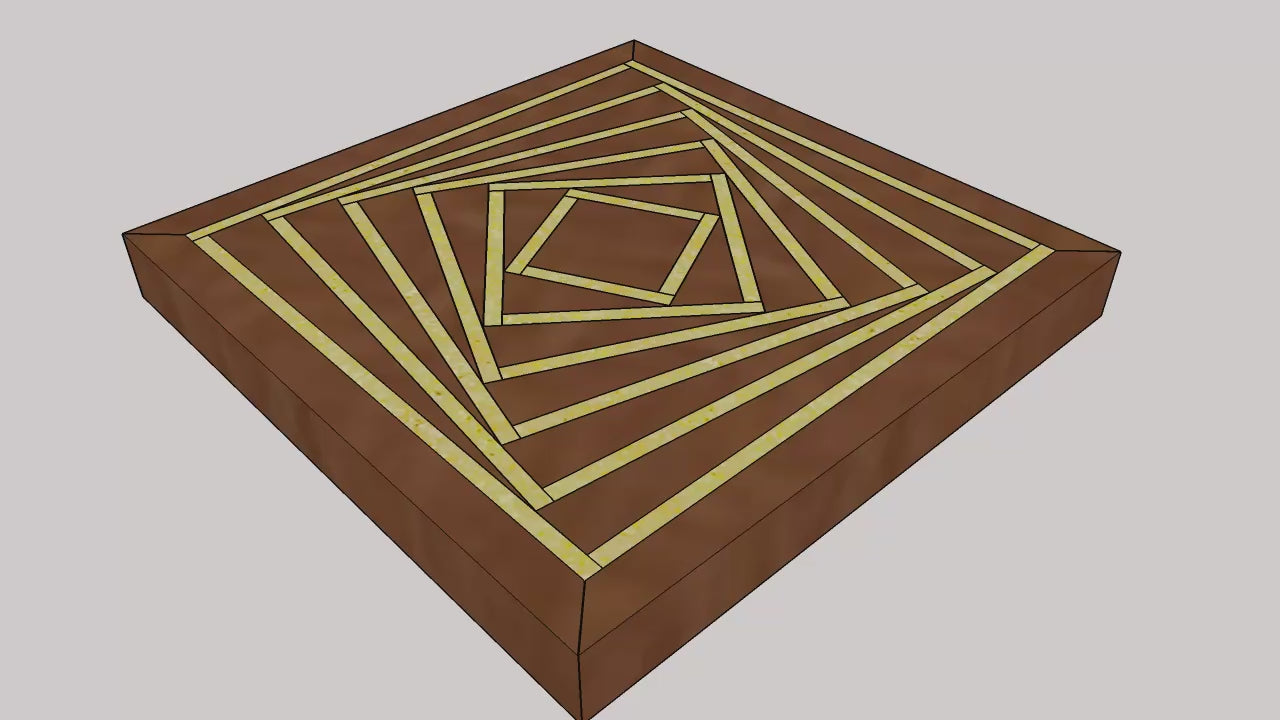 Rotating Square End-Grain Cutting Board